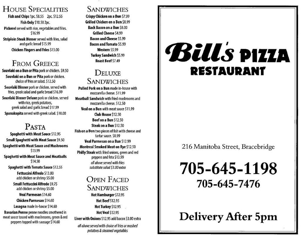 Bill`s Pizza & Restaurant